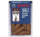 BOSCH 10-Pack #2 Phillips/Square Impact Tough Screwdriving Bits – 1-Inch, With Torsion Zone For High-Torque Drivers