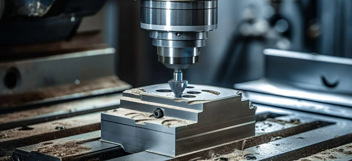 close up of carbide used in milling machine