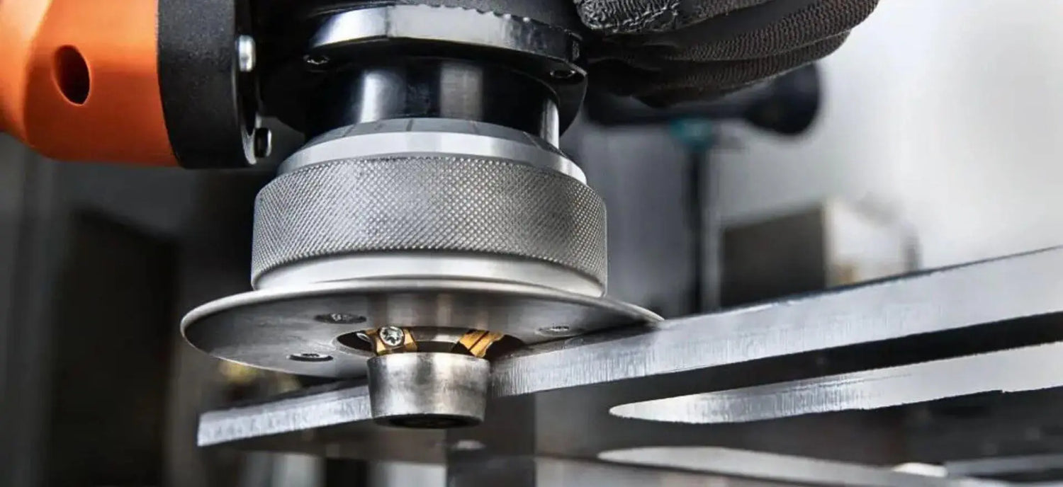 fein beveling tool in use