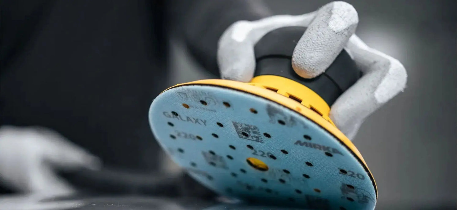mirka galaxy sanding disc on sander