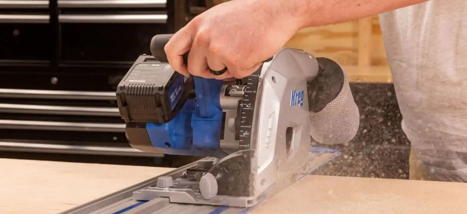 Kreg Cordless Track Saw in use