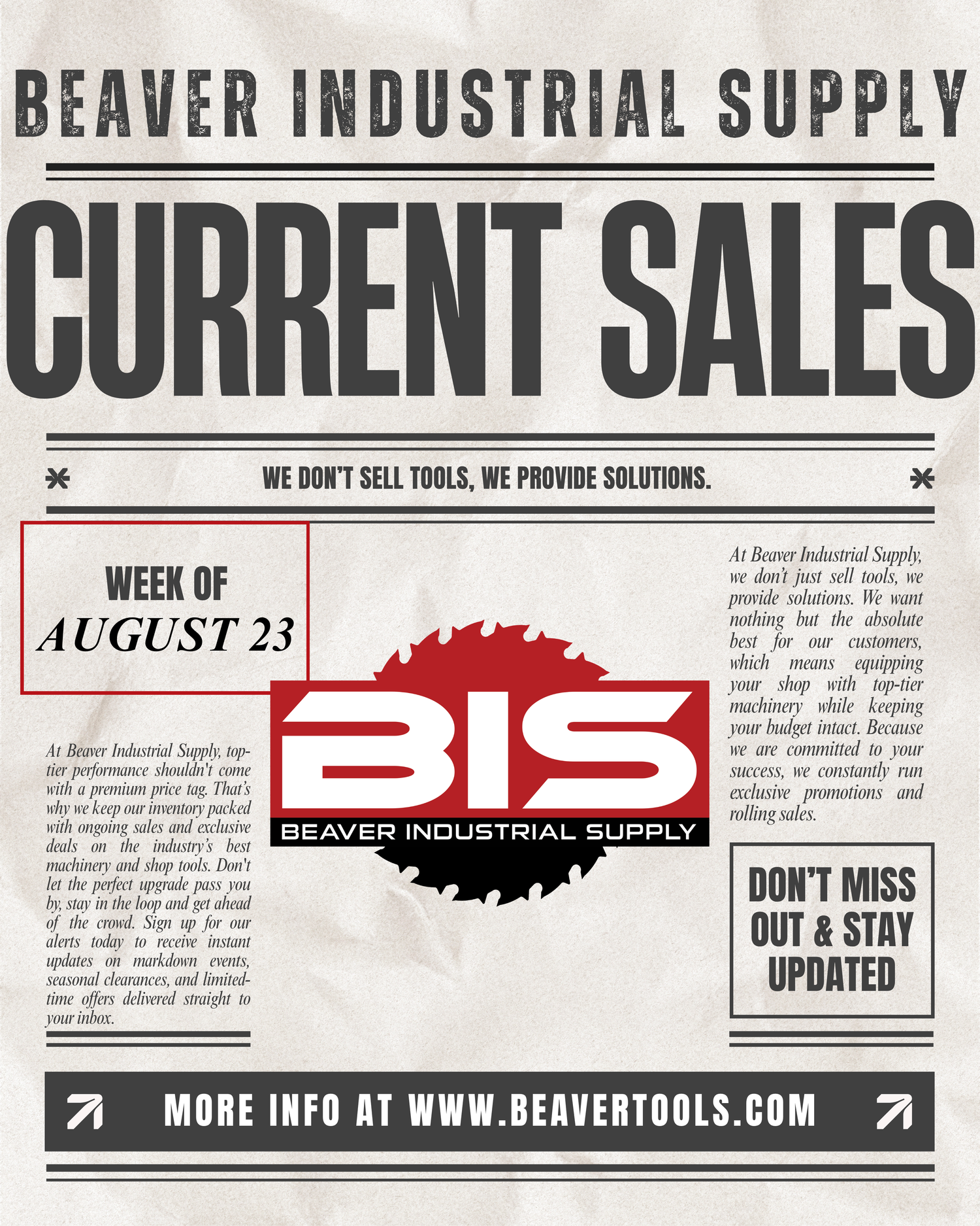 Current Sales: Week of August 23