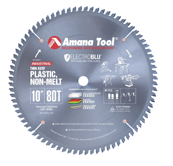 Amana Non-Melt Plastic Saw Blades