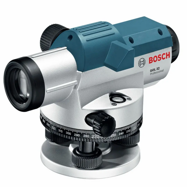 Bosch GOL 32 professional optical level with blue housing and scale ring