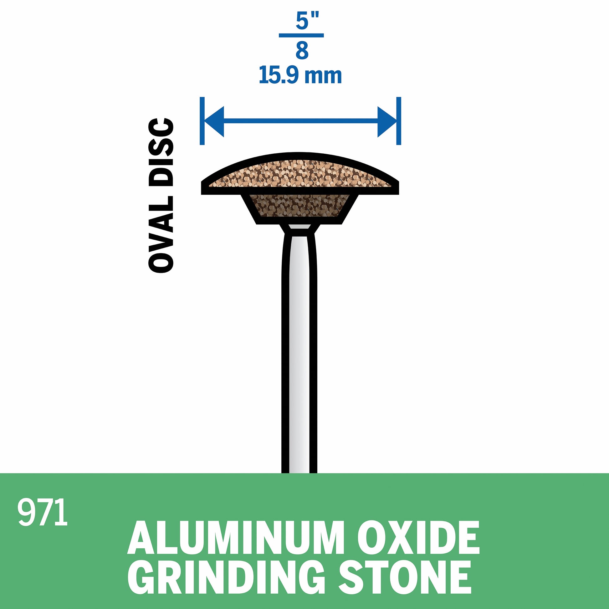Dremel 5/8 in. Aluminum Oxide Grinding Stone 971