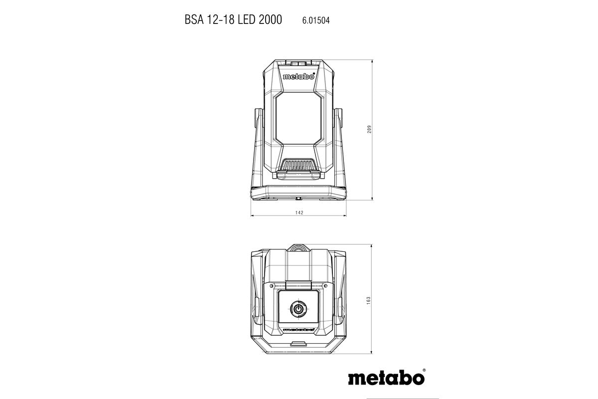 Metabo 12V-18V LED Flood Light Bare, BSA 12-18 LED 2000 601504850