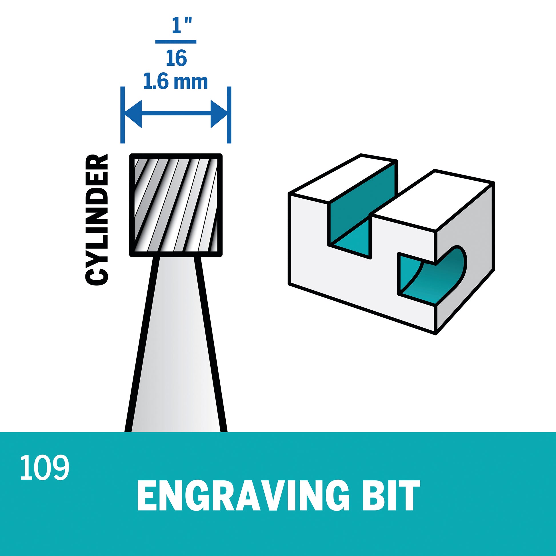 Dremel 1/16 in. Engraving Bit 109