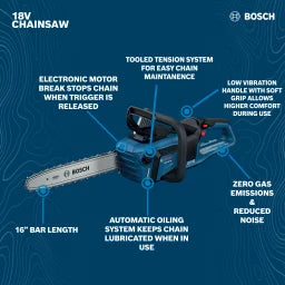Bosch 18V 16" Cordless Chainsaw (Bare Tool) GKE18V-40N