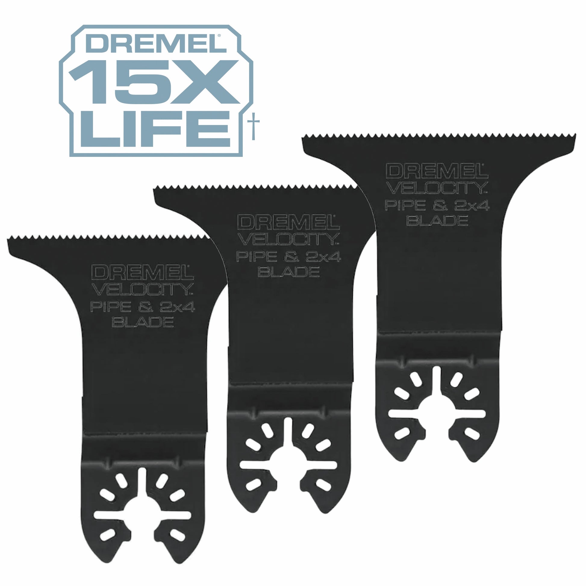 Dremel 2-3/4 in. Universal Quick Fit Bi Metal/ Wood/ Drywall Cutting Oscillating Multi-Tool Blade, 3-Pack MM494B