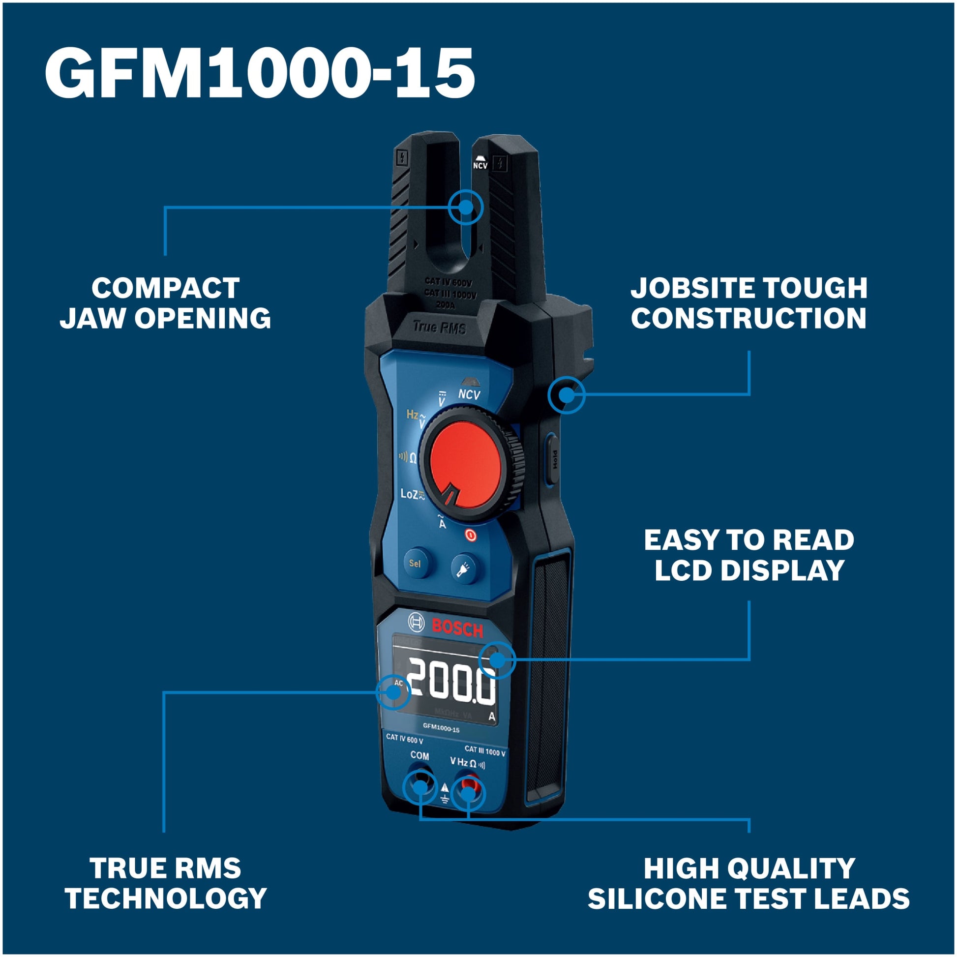 Bosch True RMS Fork Meter GFM1000-15