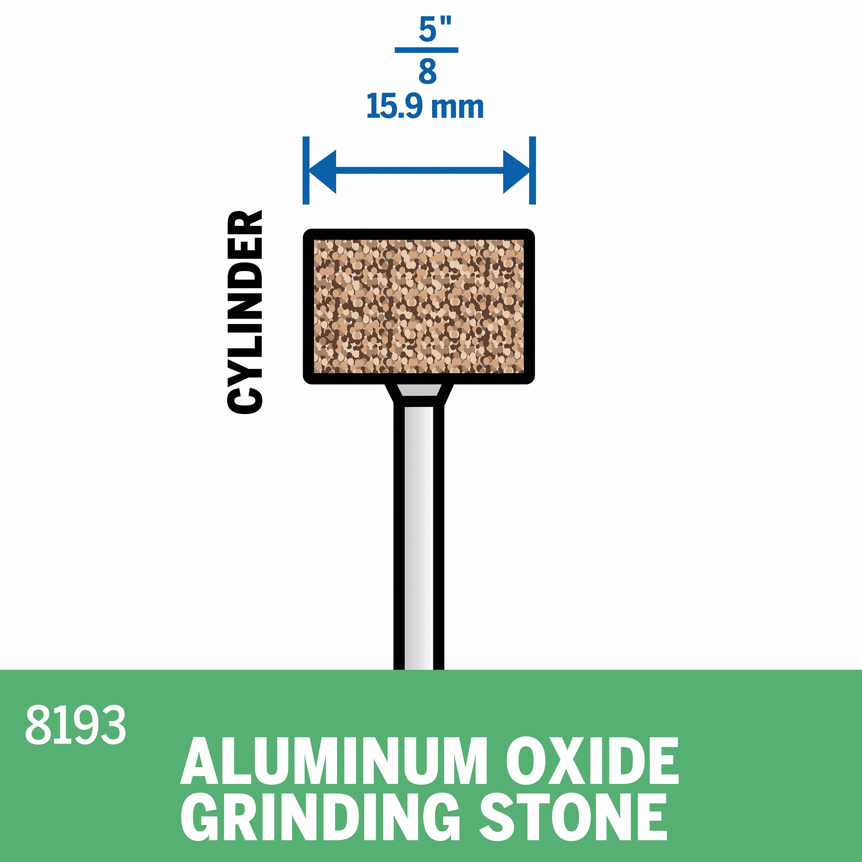 Dremel 5/8 in. Aluminum Oxide Grinding Stone 8193