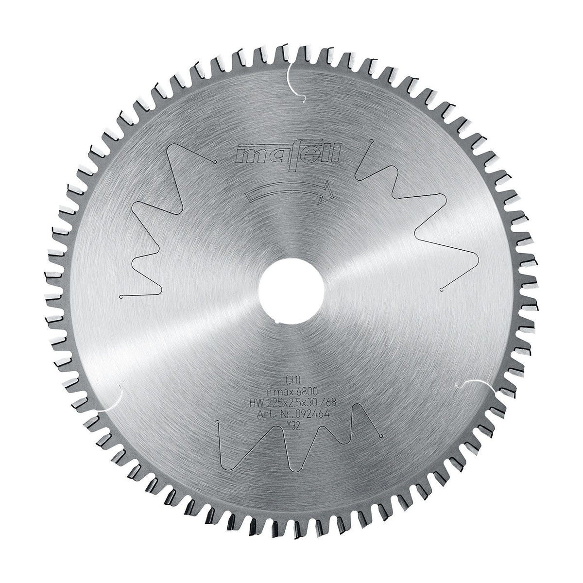 Mafell 225 mm TCT Saw Blade, 68 Teeth, FT/TT 92464