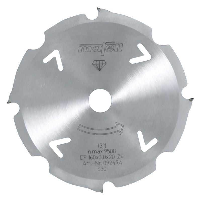 Mafell 160mm 4T Diamond Cement-Cutting Saw Blade, 20mm Bore 92474
