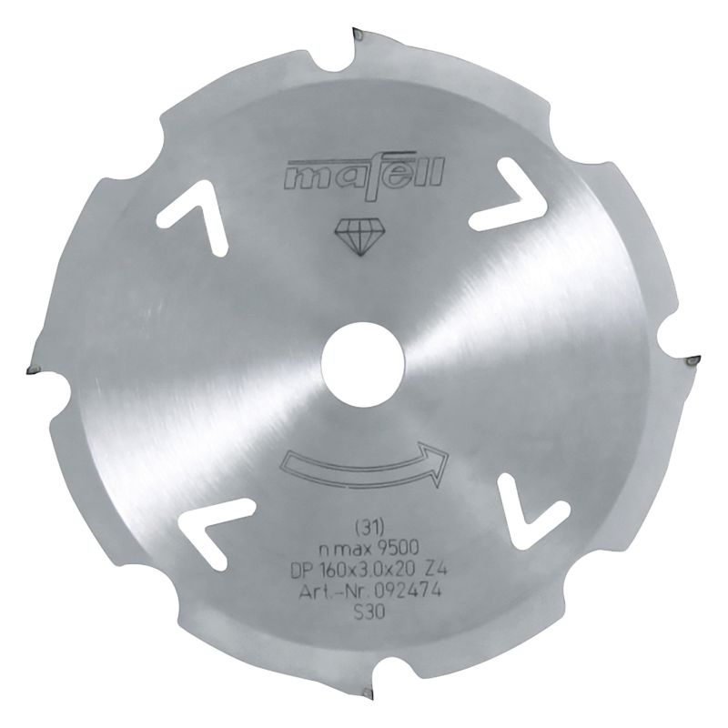Mafell 160mm 4T Diamond Cement-Cutting Saw Blade, 20mm Bore 92474