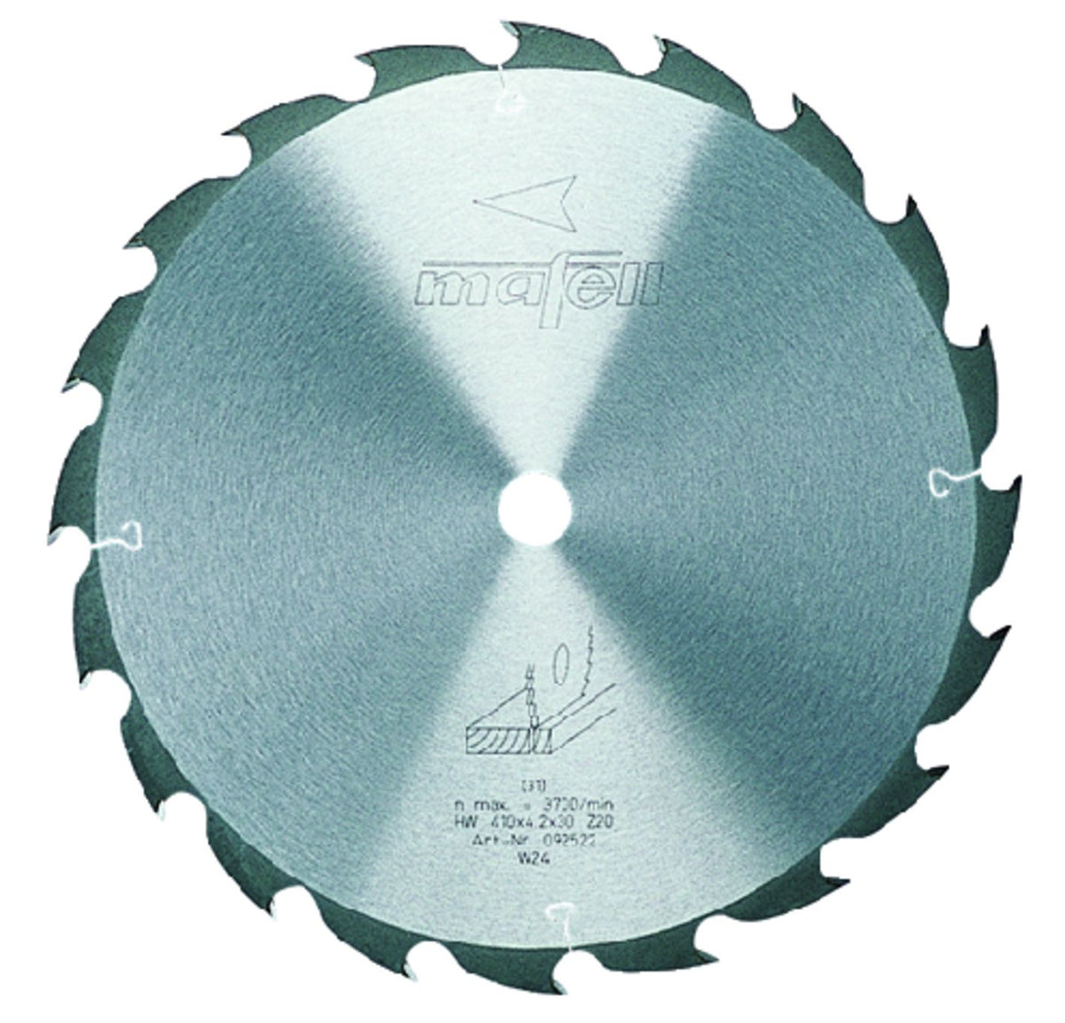 Mafell 410 mm TCT Saw Blade, 20 Teeth, Alternate Top Bevel 92522