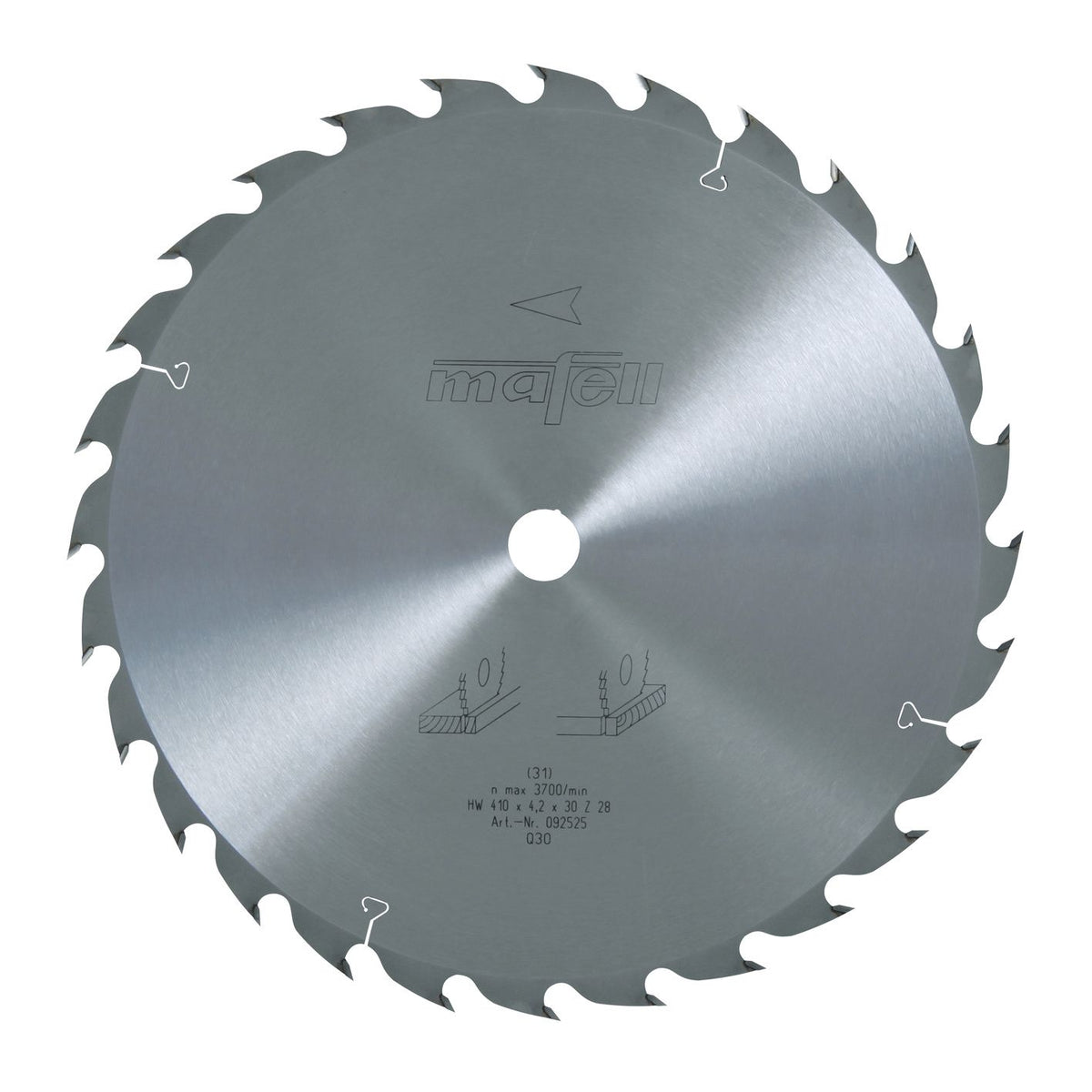 Mafell 410 mm TCT Saw Blade, 28 Teeth, Alternate Top Bevel 92525