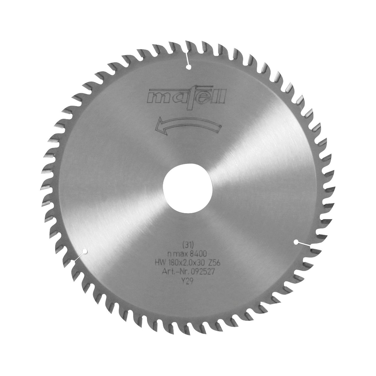 Mafell 180 mm TCT Laminate Saw Blade, 56 Teeth, 30 mm Arbor 92527