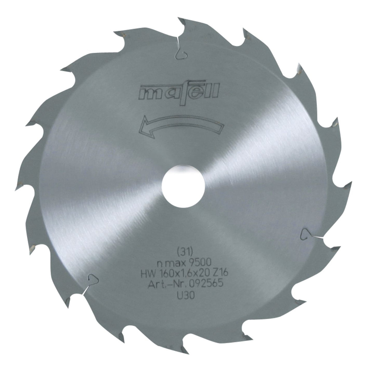 Mafell 160 mm TCT Saw Blade, 16 Teeth, FT/TT 92565