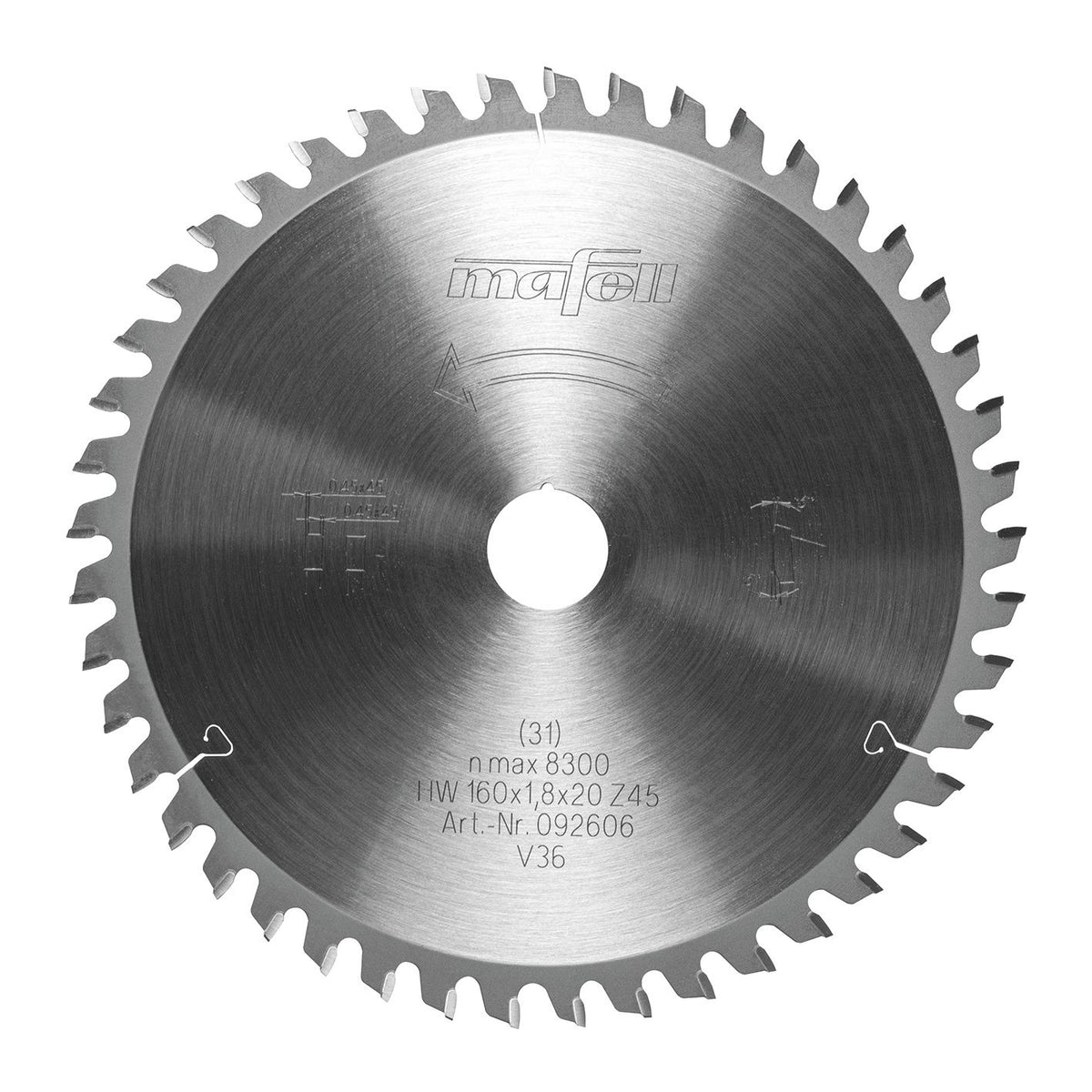 Mafell KSB-L160 160 mm TCT Laminate Saw Blade, Z46 WZ/FA 92606