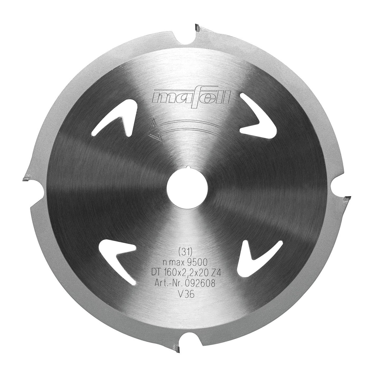 Mafell KSB-AM160 Polycrystalline Diamond Saw Blade, 160 mm, Z4, 20 mm Bore 92608