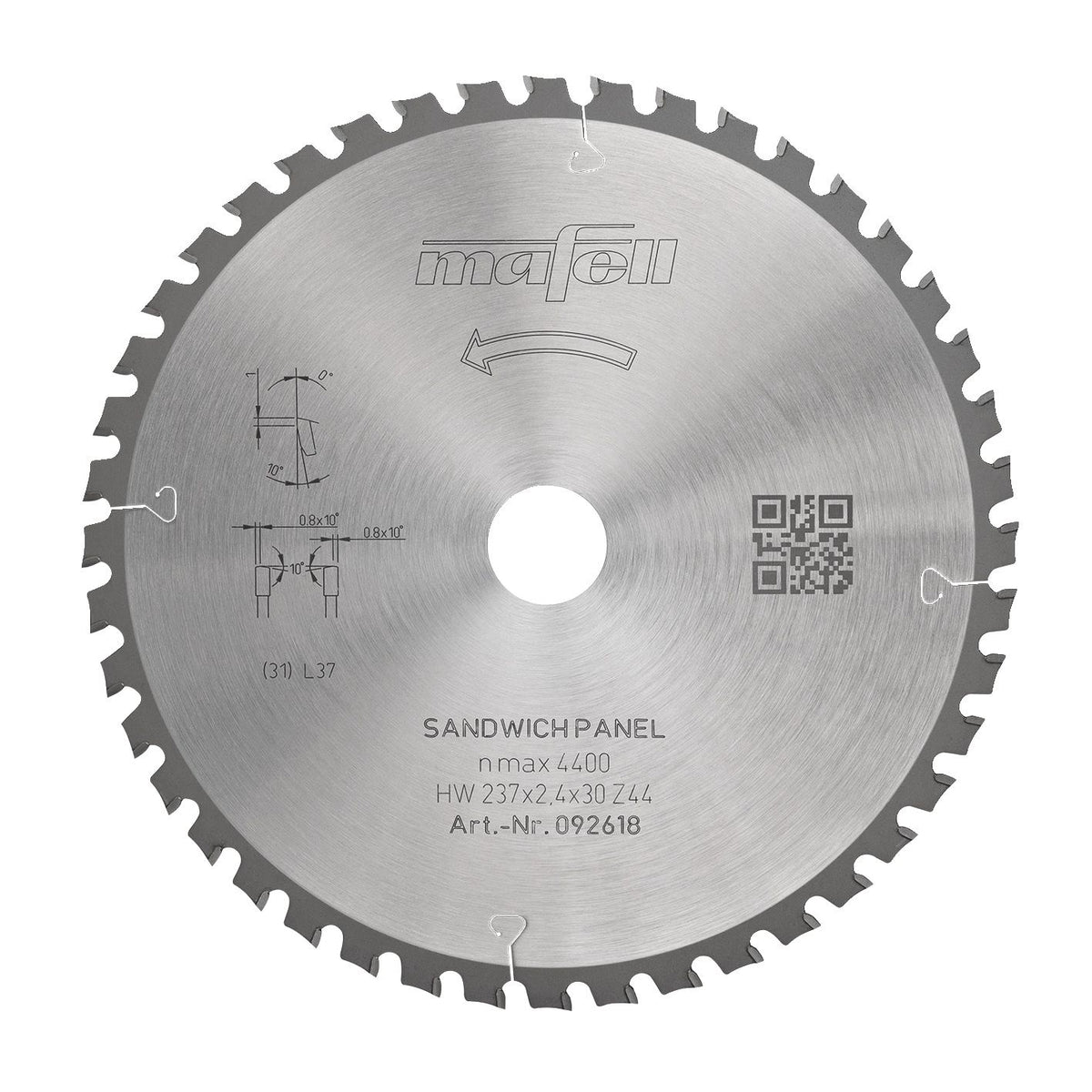 Mafell KSB-SP 237 Sandwich Panel Circular Saw Blade, 237mm, 44T 92618