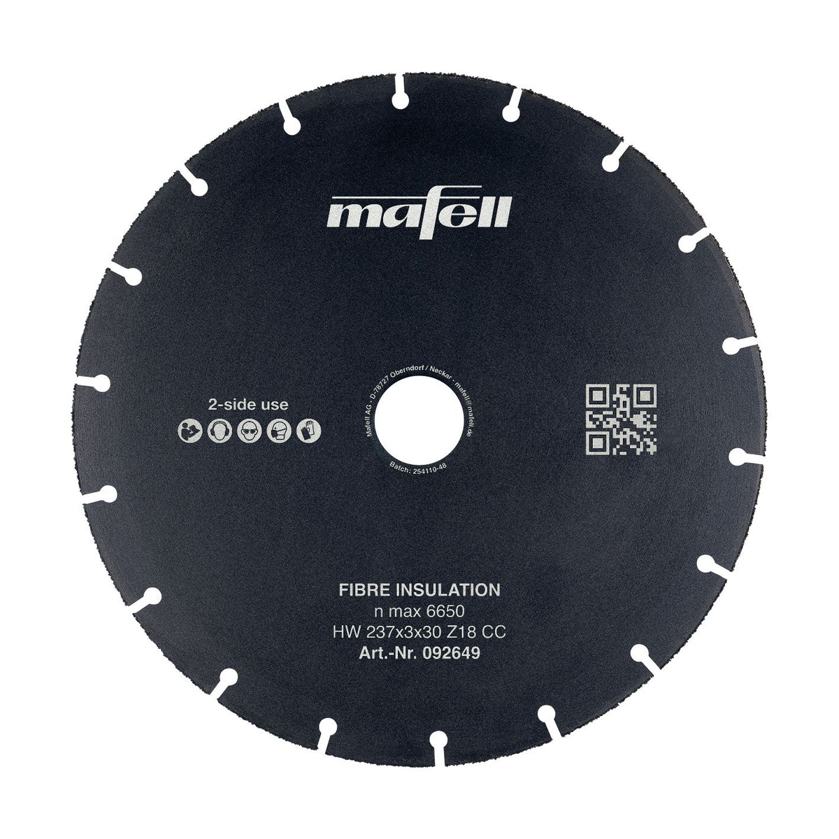 Mafell KSB-FI 237 Fibre Insulation Circular Saw Blade, 237mm, 18T 92649