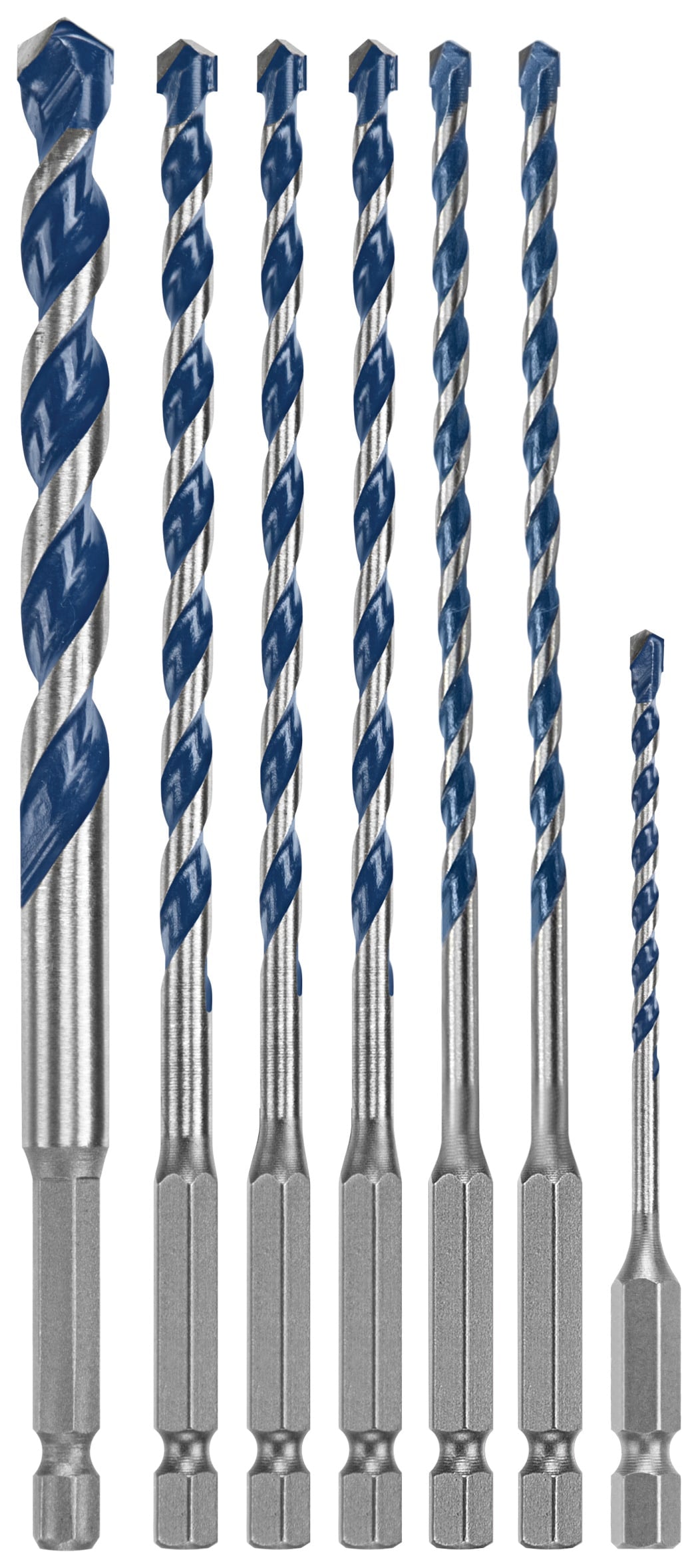 Bosch 7-piece Blue Xtreme Carbide Hammer Drill Bit Set BXH7S