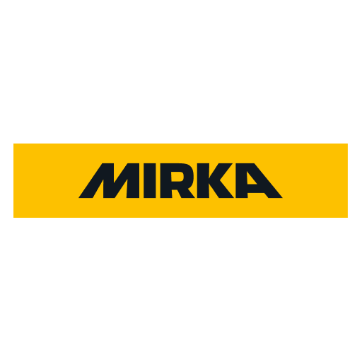 Mirka logo on a yellow background