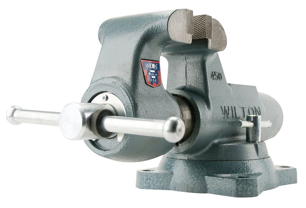 Jet 500S Machinist 5 in. Jaw Round Channel Vise with Swivel Base 28832