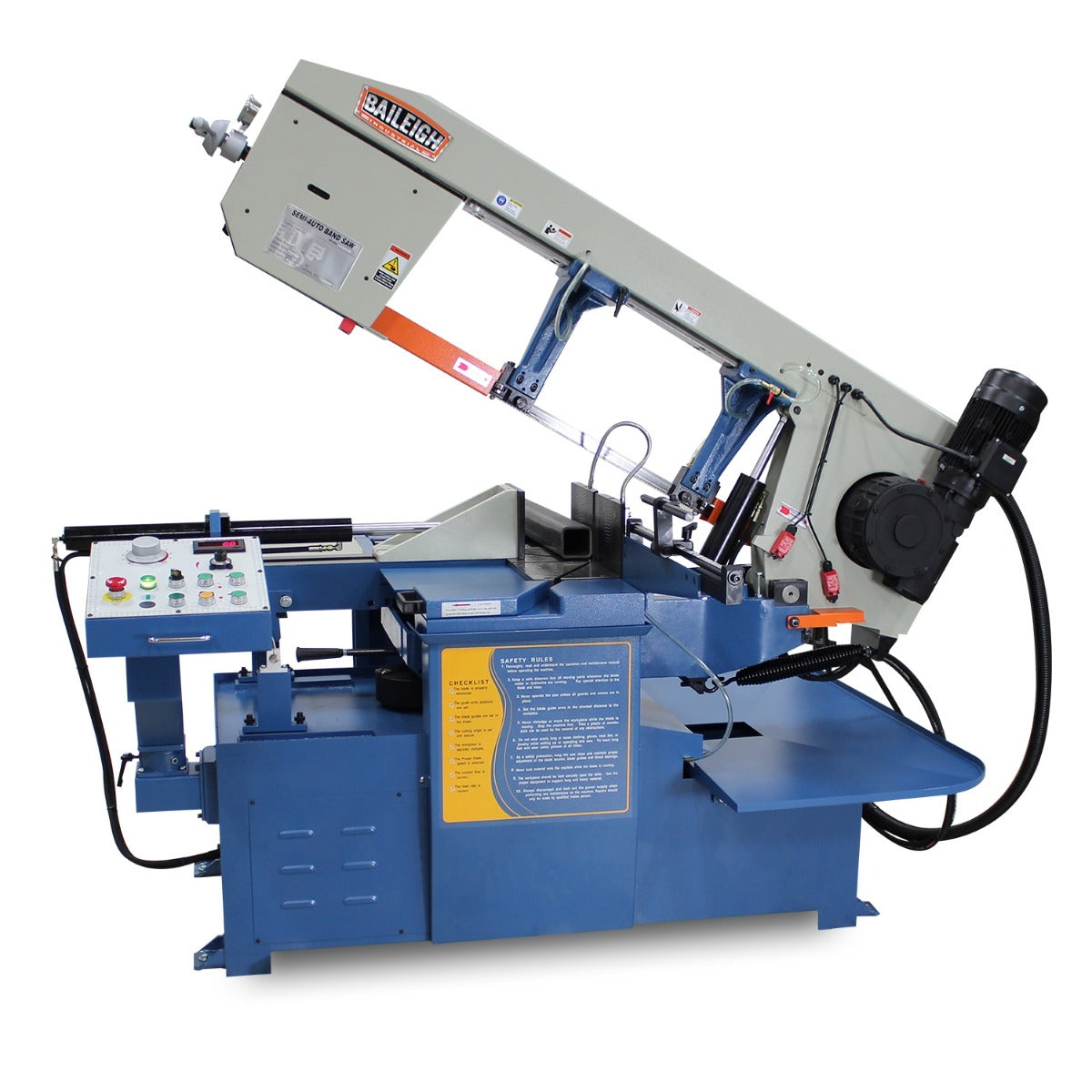 Baileigh BS-20SA-DM;  13" Semi Automatic Variable Speed Dual Mitering Band Saw 3hp, 220V 3 Phase 1001298