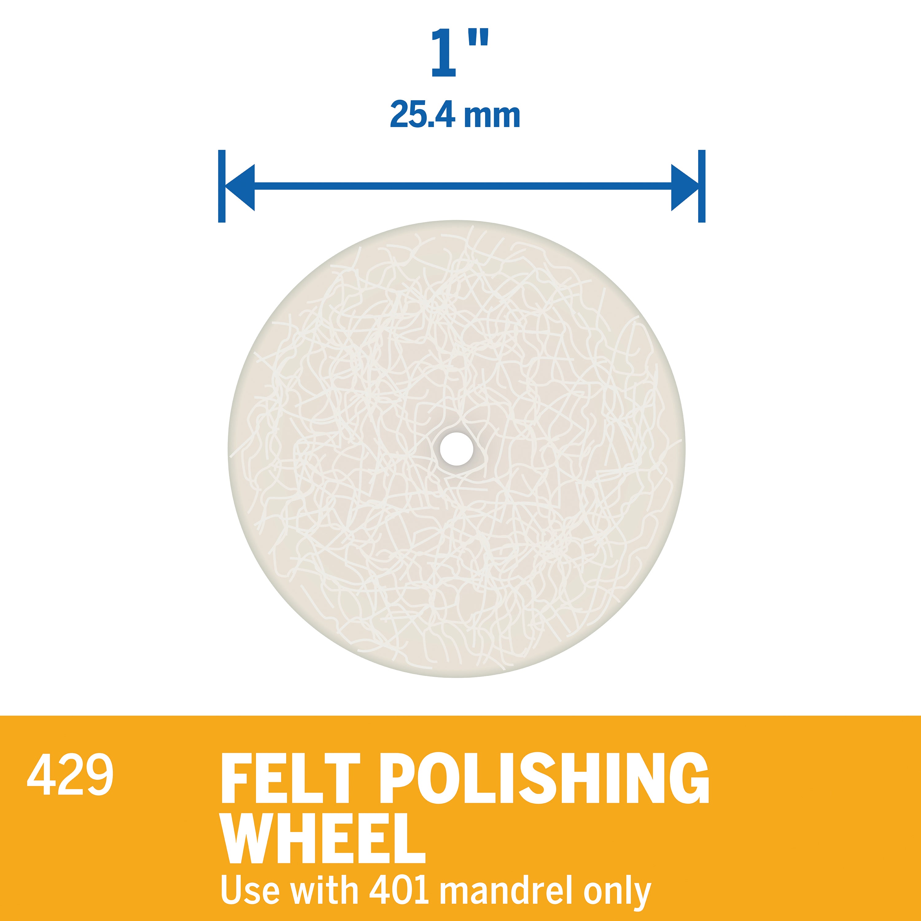 Dremel 1 in. Felt Polishing Wheel 429