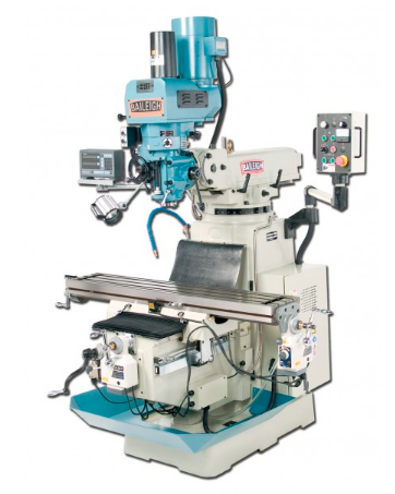 Baileigh VM-1054-3; 10" x 54" EVS Variable Speed Vertical Milling Machine NT40 Spindle with X, Y & Z Powerfeeds, DRO & Air Power Drawbar  3HP, 220V 3Phase 1008136