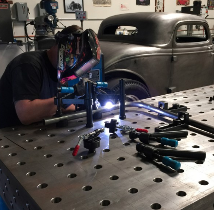 Baileigh WJT-7839-HD; 78" x 39" Heavy Duty 3D Steel Welding Table with 5 Fixturing Surfaces 1010426
