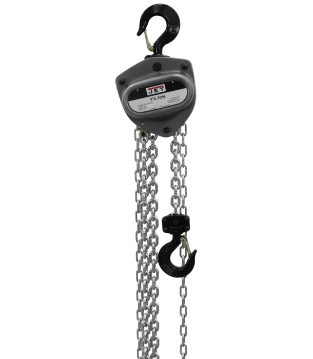 Jet L100-25WO-90 1/4-Ton Hand Chain Hoist with 90 ft. Lift & Overload Protection 101241