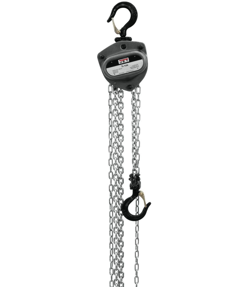 Jet L100-250WO-15, 1/4 Ton Hand Chain Hoist with 15 ft. Lift and Overload Protection 101225