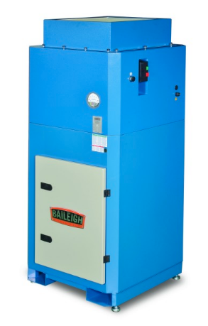 Baileigh MDC-3500-HD;  2340CFM Heavy Duty Metal Dust Collector, Air Pulse Clean w/ HEPA Filter, 10" Port 5HP, 230V 3Phase 1017595