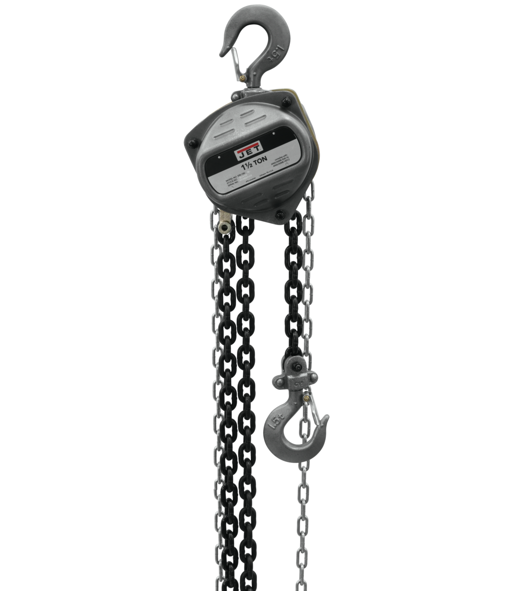 Jet S90 Series Hand Chain Hoist, 1-1/2 Ton x 30 Foot Lift S90-150-30 101923