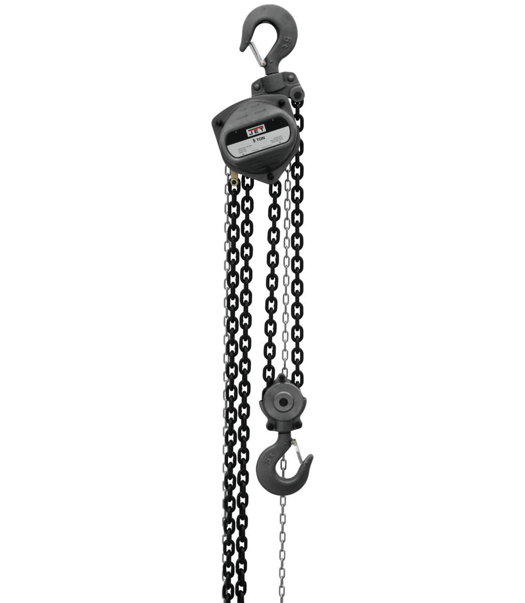 Jet S90 Series Hand Chain Hoist, 5 Ton x 10 Foot Lift S90-500-10 101950