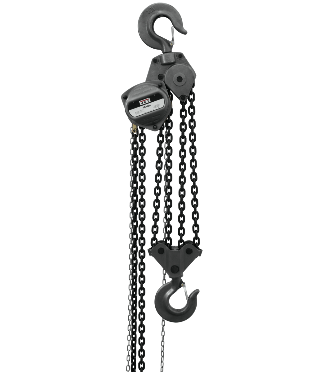 Jet S90 Series Hand Chain Hoist, 10 Ton x 20 Foot Lift S90-1000-20 101962