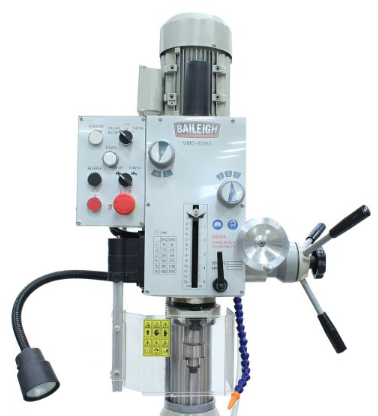 Baileigh VMD-828G;  Round Column Geared Head Mill and Drill, Includes Stand,  2HP, 110V, Single Phase 1020692