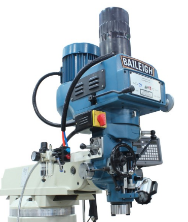 Baileigh VM-1054E-VS;  10" x 54"  Variable Speed Mill, NT40 Spindle, X,Y & Z  Power Feeds, DRO 220V 3Phase 1020696