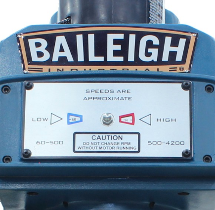 Baileigh VM-1054E-VS;  10" x 54"  Variable Speed Mill, NT40 Spindle, X,Y & Z  Power Feeds, DRO 220V 3Phase 1020696