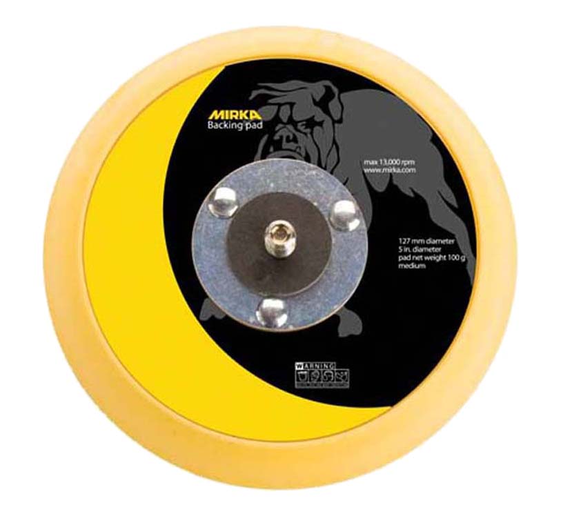 Mirka 5 in. Grip Faced Backup Pad 5/16 in. x 24 thread w/ Palm Hook, Qty 1 105GG