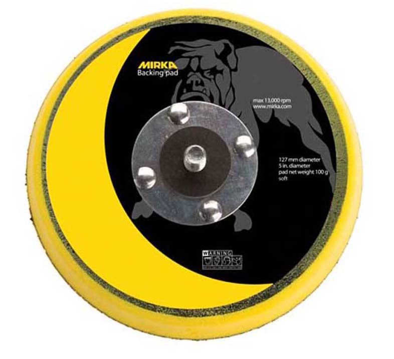 Mirka 5 in. Grip Soft Faced Backup Pad 5/16 in. x 24 thread, Qty 1 105SG