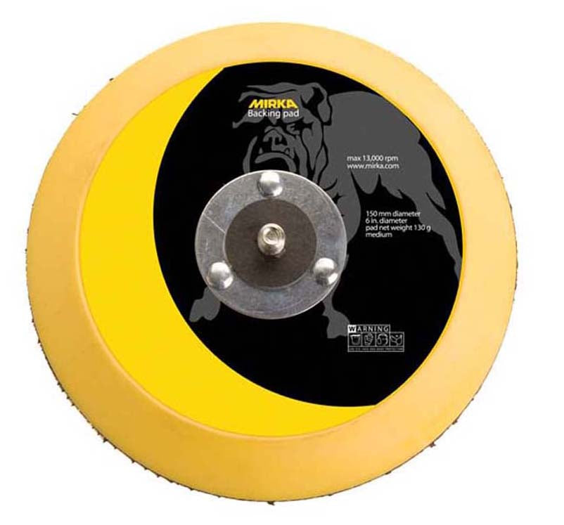Mirka 6 in. Grip Faced Backup Pad For Mirlon Discs 5/16 in. x 24 thread 106GM