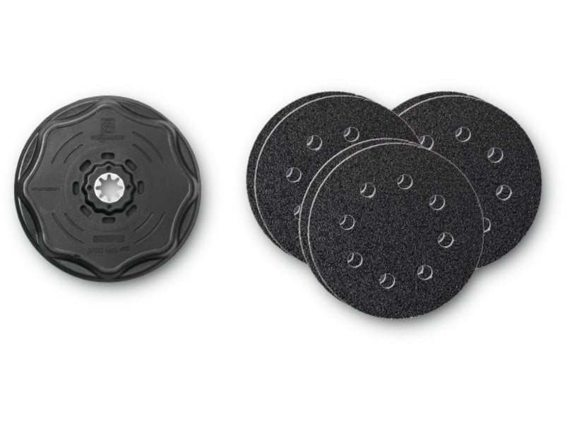 Fein 4-1/2" Sand Pad STARLOCK PLUS & Paper Set perforated 63806195210