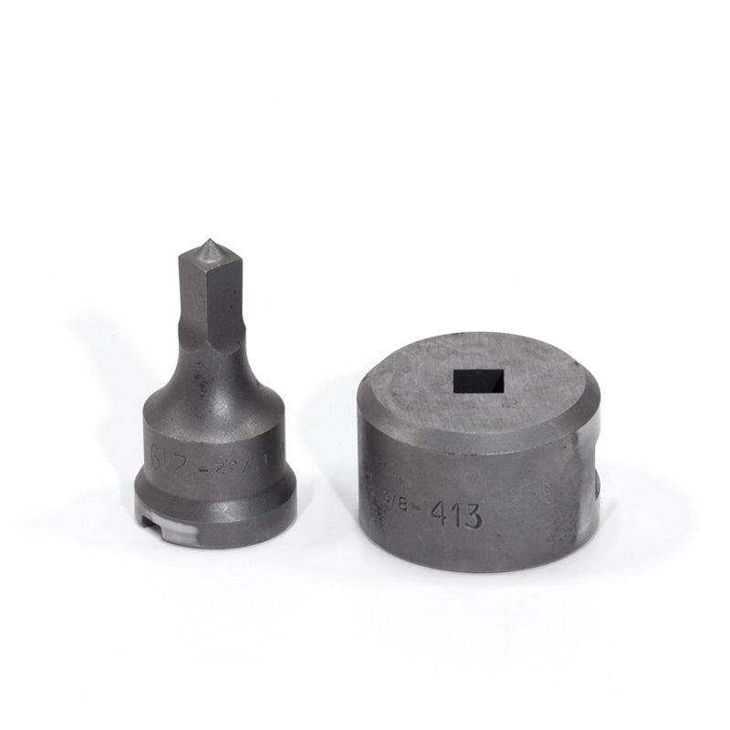 Edwards Ironworkers 11/32 in. Square Punch & Die Set with Key-Way PDSQ11/32