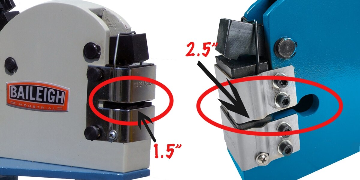 Baileigh MSS-18DT; 18 Ga. Metal Shrinker and Stretcher Combo Set, 2.5" Deep Throat Depth 1230392