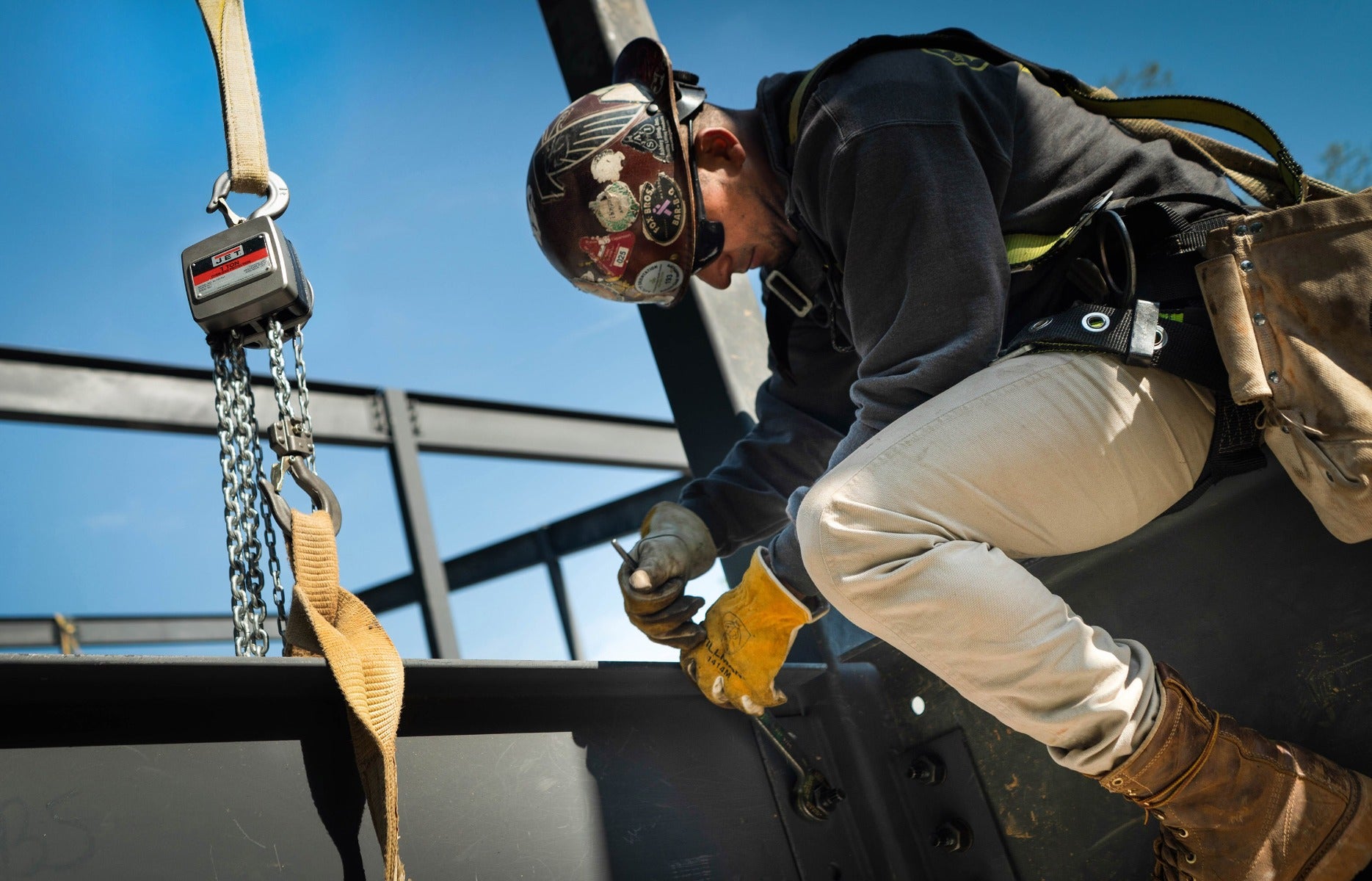 Jet AL100 Series Aluminum Hand Chain Hoist, 1-1/2 Ton x 20 Foot Lift AL100-150-20 133123