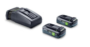 Festool 18V Cordless Starter Kit 2x TBX 4 Tabless Batteries with TCL 6 Charger 578733